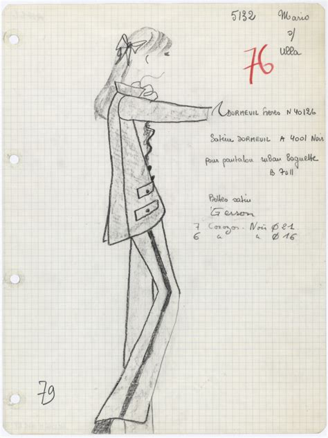 yves saint laurent croquis|Le premier smoking .